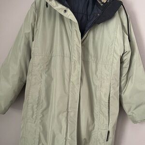 Kanuk Women’s Winter Parka Coat Size 5 Hooded Made in Canada Mid-Length, Green